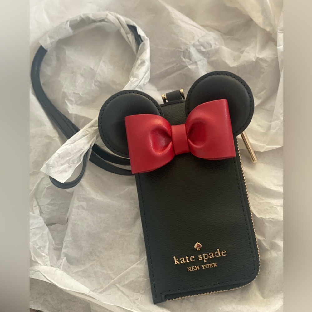 NWT Kate Spade New York X Disney card case lanyard